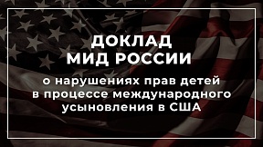 Доклад МИД России о нарушении прав детей в процессе международного усыновления в США
